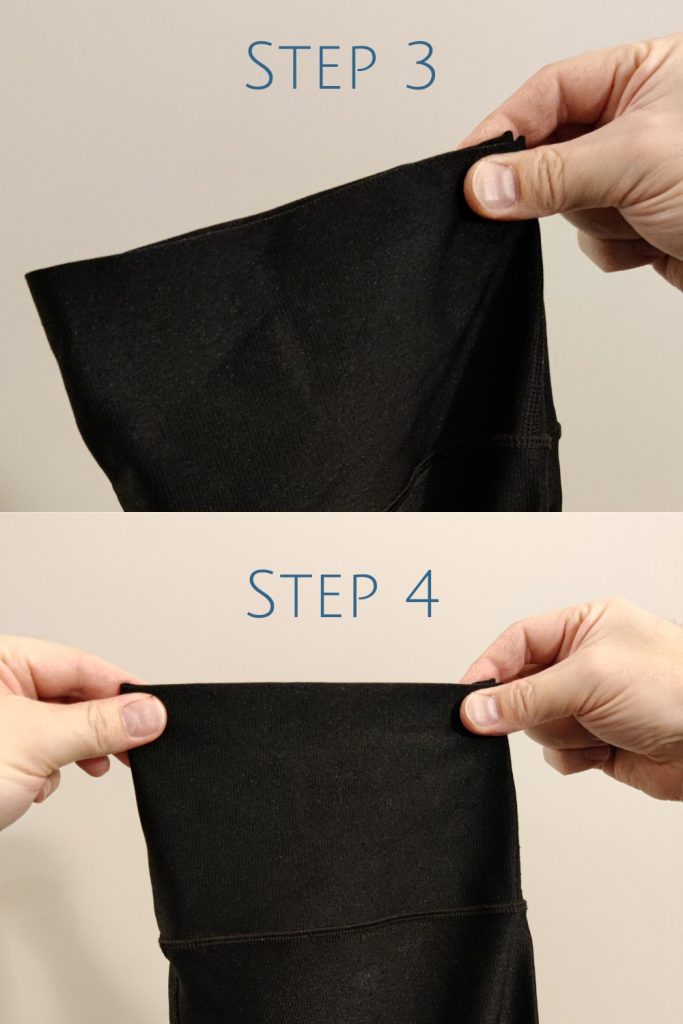 How To Fold Leggings: Step 3 and 4