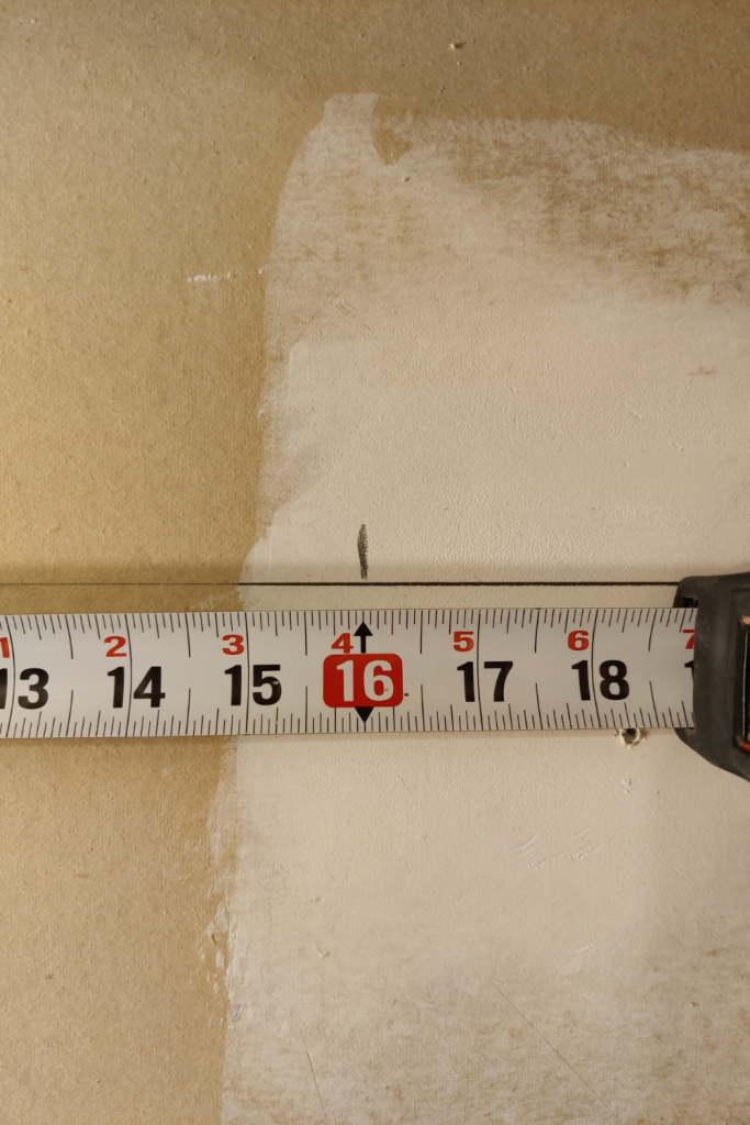 Making Simple Storage Shelves-Stud Positions