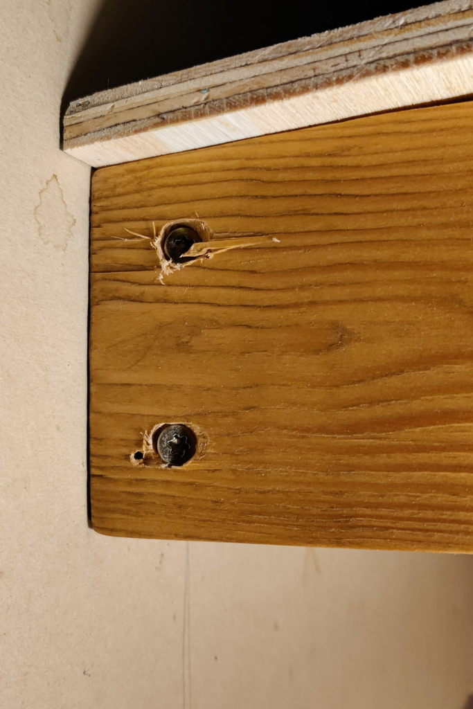 Making Simple Storage Shelves-Attach Support To Wall Mount