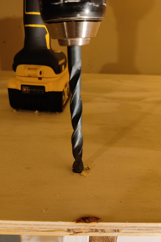 Making Simple Storage Shelves-Countersink Drill