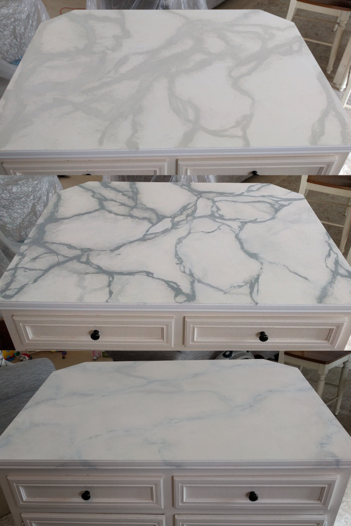 how to paint faux marble
