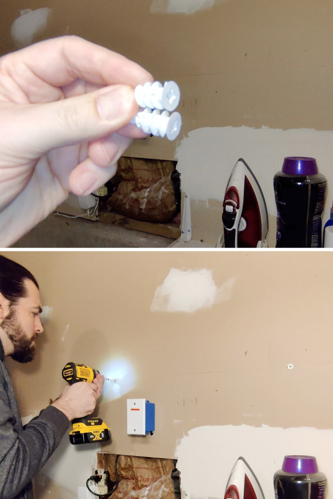 clothes drying rack mount wall anchors