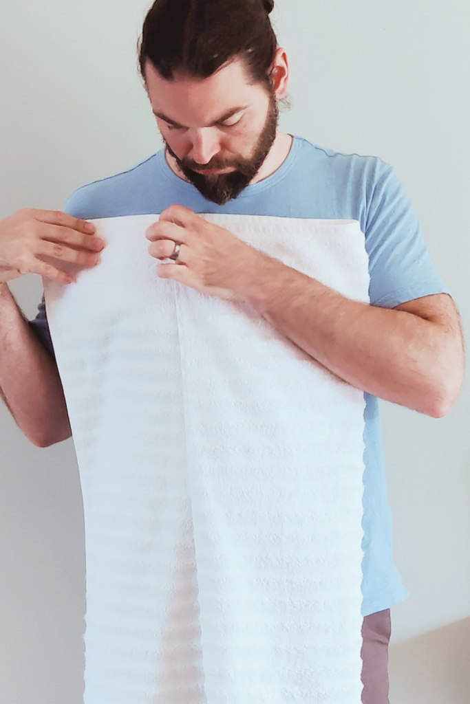 fold towels - 323 step 1 first 3rd