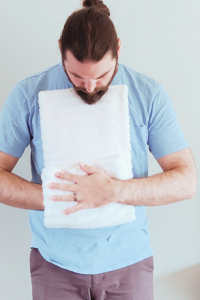 fold towels - 323 step 3 first 3rd