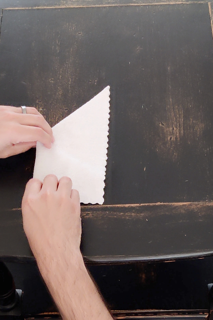 fold towels - swiss roll step 2 flip