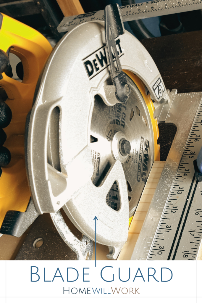 how to cut wood - blade guard