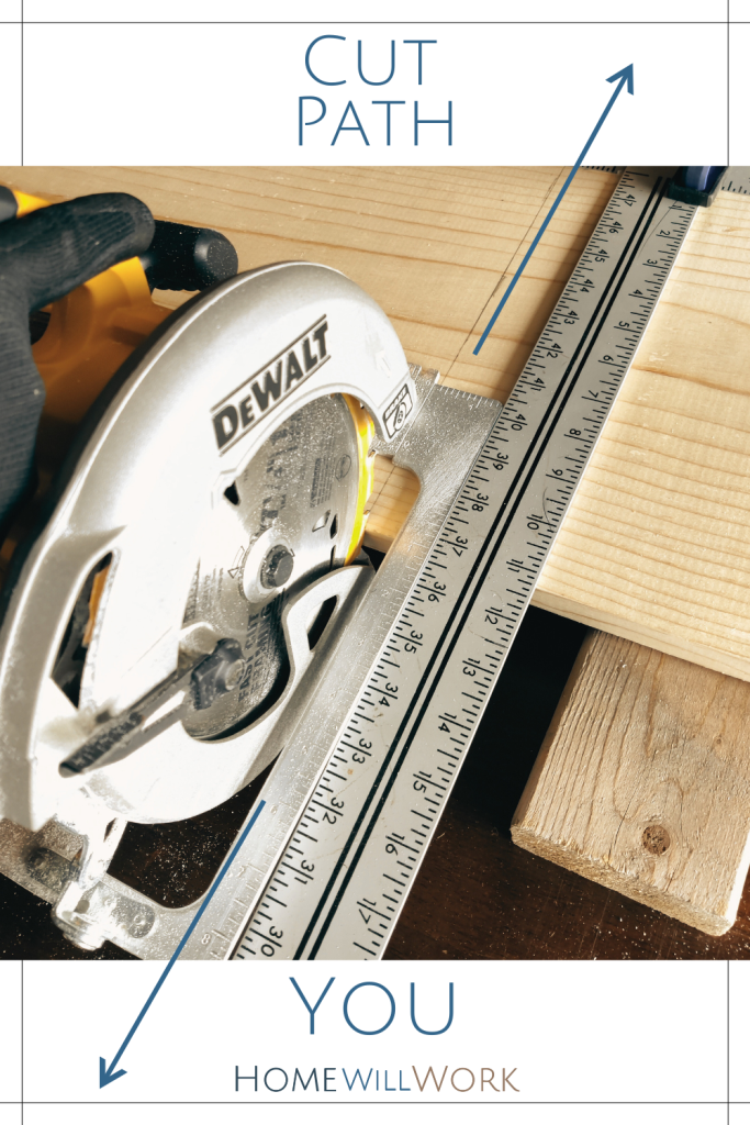 how to cut wood - cut path